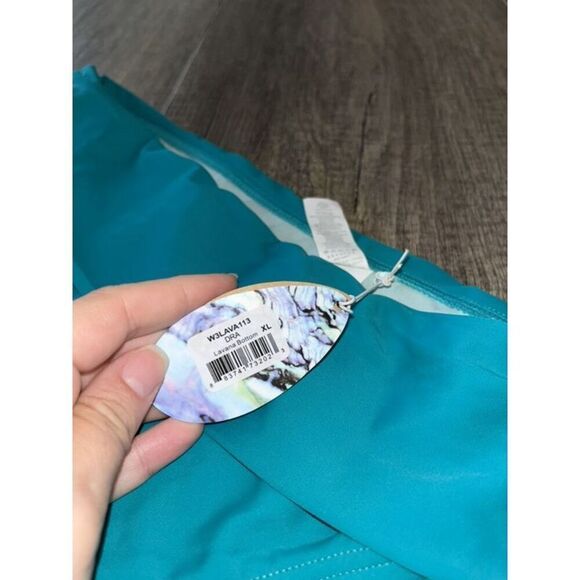 PrAna NWT UPF 50+ Lavana Bathing Suit Bottom Teal Dragonfly XL - Picture 2 of 5
